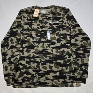 Carhartt Relaxed Fit Heavyweight Long-Sleeve Camo Graphic T-Shirt Men Medium